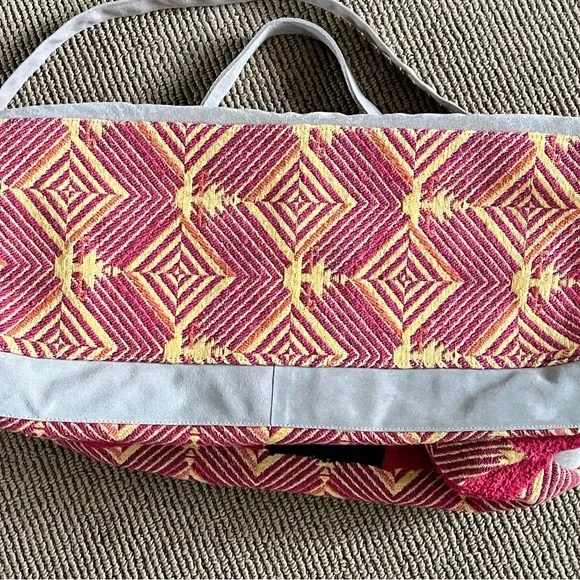 NWOT Free People First Class Suede Embellished Weekender in Primrose Bag - Picture 10 of 12